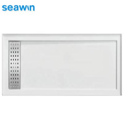 China SeaWin Modern Wet Room Square Bathroom Acrylic Shower Tray Base for sale