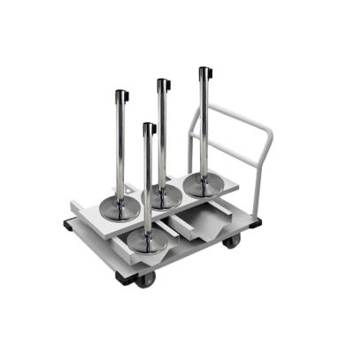 China Steel Powder Coating Delivery Trolley Rack Carrier Trolley For Posts Fence for sale