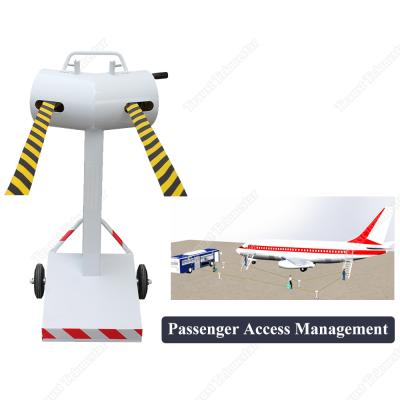 China New Steel Traust Airport Points 28m Belt Rack Rope Barrie Trolley Retractable 50m Trolley for sale