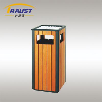 China Steel and steel slat or pine plywood sales large and slat or pine plywood rubbish bins rubbish bin for outdoor use for sale