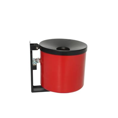 China Steel Outdoor Wall Mounted Cigarette Waste Bin Outdoor Standing Ashtray for sale