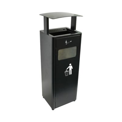 China Square Steel Metropolitan Smoking Station Cigarette Bin, Outdoor Smokers Ashtrays for sale