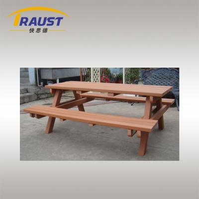 China Modern chinese manufactoring outdoor use panic bench with table, outdoor bench without back for sale