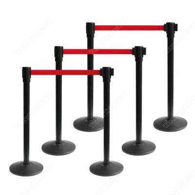 China Hot Sale 15ft Crowd Control Belt Retractable Barrier Main Queue Breaking Belt System Barrier 4.6m Length for sale