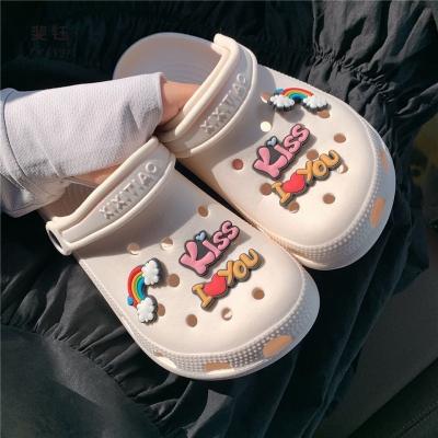 China Summer Insti Tide Wear Medical Female Soft Breathable Fashion Thick Bottom Non Slip Half Nurse Operating Room Cool Slippers for sale