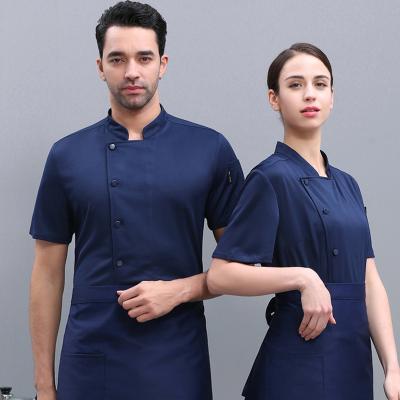 China restaurant & Breathable Bar Full-Body Mesh Chef's Work Clothes Ice Short Sleeve Thin Yarn Summer Men's Cool Hotpot Catering Kitchen After Tool for sale