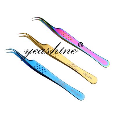 China Colorful Eyebrow Eyelash Extension Tweezer Set MCS-24A MCS-25A MCS-30A MCS-16-12C MCS-16-13C VETUS for sale