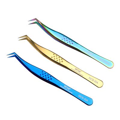 China Eyelash Extensions Tweezers MCS-24A MCS-25A MCS-30A MCS-16-12C MCS-16-13C VETUS Stainless Steel Anti-Static False Eyelash Tweezers for sale