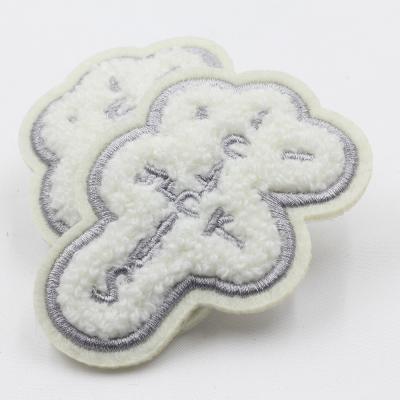 China Latest Sustainable Apparel Computer Patch Custom Logo 3D Embroidery Patch For Iron On for sale