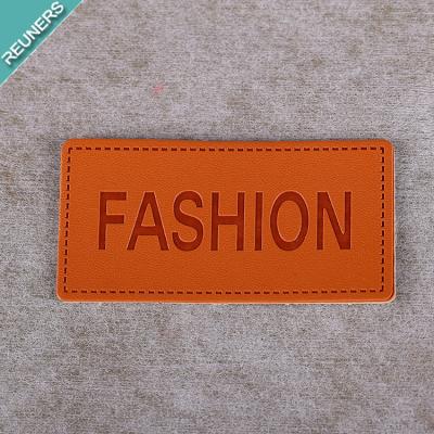 China Viable Wholesale Custom Woven Embossed Logo For Jeans Leather Patches For Clothing For Bags for sale