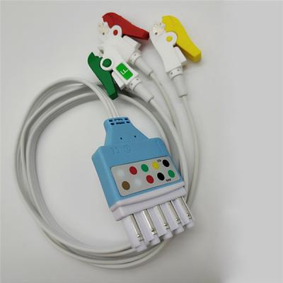 China HP/PH 5 leidt Beschikbare ECG-Kabels 90cm Lengte 3 van de looddraad Klemmencei Te koop