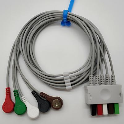 Cina cavo del cavo di 90cm Siemens Ecg per il connettore del monitor di ECG resistente all'uso in vendita