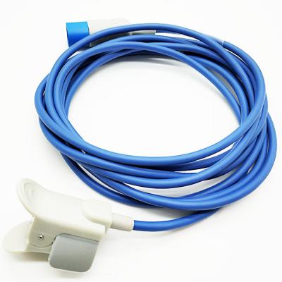 China Blue HP Pediatric 3M Spo2 Finger Clip , Medical Monitor Spo2 Sensor Cable for sale