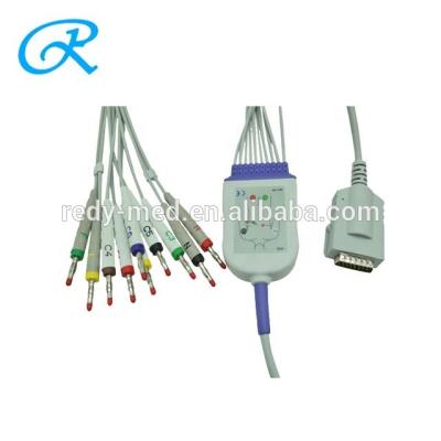 중국 10 지도 EKG 케이블 바나나 4.0 IEC 3.6M 의학 물자 부속품 DB-15 연결관 판매용