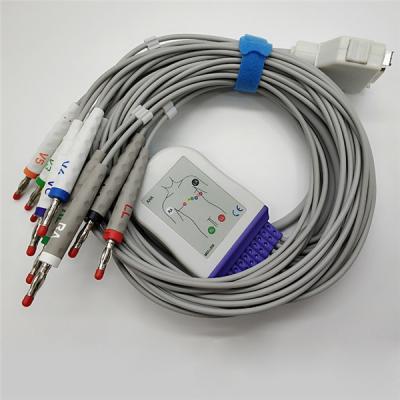 China Los plátanos de Fukuda Denshi tapan los cables del ECG del Pin del DB 15 de TPU en venta