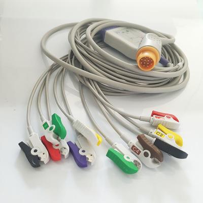 China 12 Führungs-Grabscher Iecs DIXTAL EP12PIN Pin 10 Kabel EKG zu verkaufen