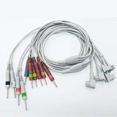 중국 10 Leads HP EKG Cables DIN Buttom For ECG Electrode 판매용