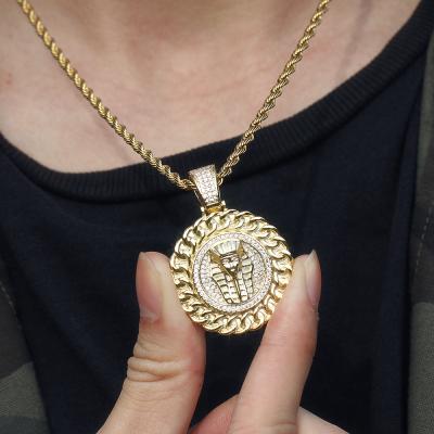 China 2022 New Popular Hiphop Charm Pedant Necklace Brass Copper Jewelry Never Fade Color High Quality Pendant for sale