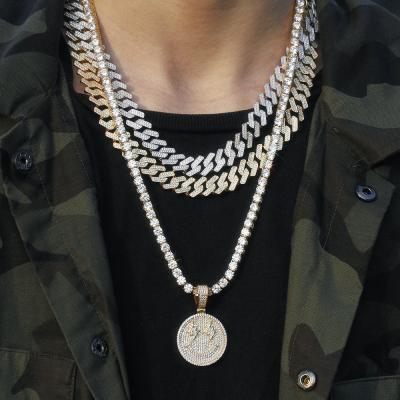 China Factory Outlet Hip Hop Hip Hop Jewelry Gold Bling Mens Long Chain Iced Out Unisex Necklaces Hiphop Pendant Necklace for sale