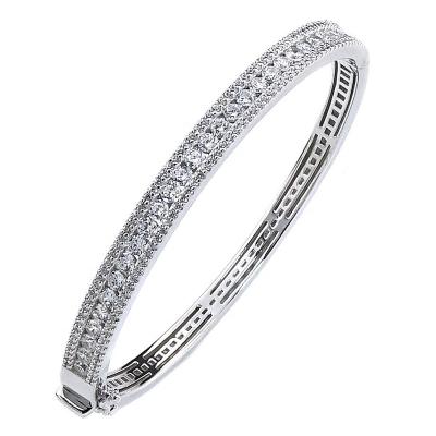 China CLASSIC Wholesale Classic Micro Insert Charmed 925 Sterling Silver Cubic Zirconia Jewelry Luxury Women Bracelets for sale