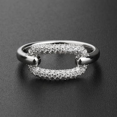 China Customized Design CLASSIC Hollow Jewelry Rings High Quality Zirconia 925 Sterling Vintage Pure Fine Silver Zircon Rings for sale