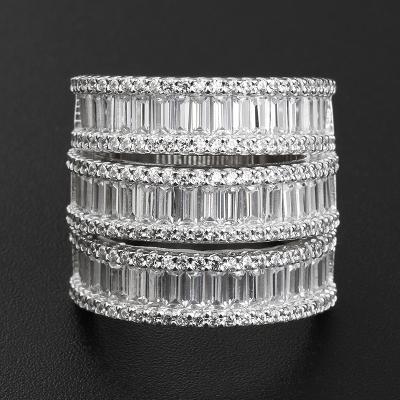 China Top Selling Luxury Wholesale Customized 2021 Fashionable Luxury 14K Gold Plated Ring 18K Sterling Silver 925 for sale