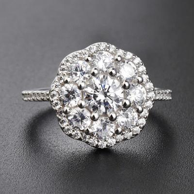 China Understated design 925 Diamond Silver Wedding Ring silver simple elegant round women CLASSIC for sale