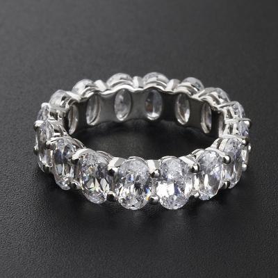 China Fashion CLASSIC Zirconia Pave Rings 18k Gold Plated Jewelry 925 Sterling Silver Bling Bling Baguette Diamond Ring For Women for sale