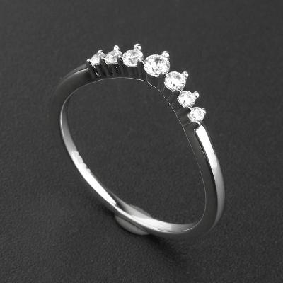 China CLASSIC Gold Plated Designs Girl's Ring Wholesale 925 Sterling Silver Diamond Rings for sale