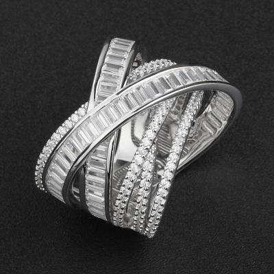 China Wholesale Hyperbole Fashion Gold Plated Diamond Engagement Wedding Ring 18k Pave Gold Ring Woman Jewelry for sale