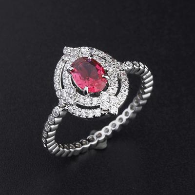 China Large Gothic Revival Cubic Zirconia Ruby Ring 925 Sterling Silver For Wedding from Diamond Rings Men Jewelry Natural for sale