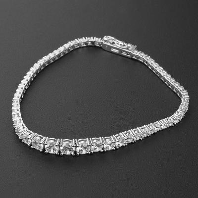 China Classic Customizable Gold Plated 925 5a Zircon Sterling Silver Adjustable Charm Bracelet for sale