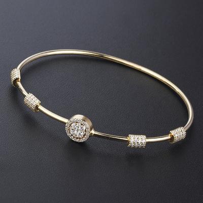 China CLASSIC Zircon 5a Exquisite Simple Minimalist Atmosphere Handmade Gold Plated Bracelets For Women for sale