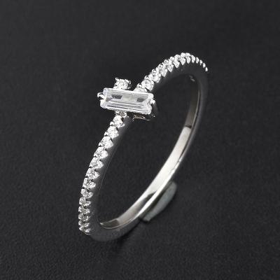 China CLASSIC Korean Minimalist Gold Plated Brass Jewelry Diamond Trending Simple 925 Sterling Silver Rings Women for sale