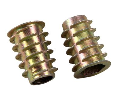 China Heavy Industry China Supply Furniture Wood Insert Nut M5 M6 M8 Threaded Inserts For Wood for sale