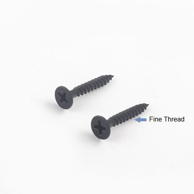 China Bugle Tianjin Manufacturer C1022A Carbon Steel Fine And Coarse Thread Black Gypsum Drywall Screws for sale