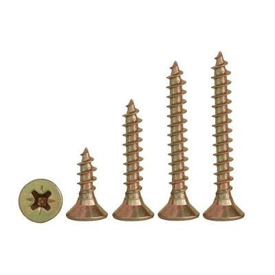 China Flat Galvanized Stainless Steel Galvanized Carbon Steel Self Tapping Hex Head Screw Self Tapping Chipboard Wood Screw for sale