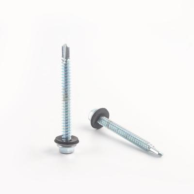 China HEX China Factory Hex Flange Washer Head Self Drilling Covering Screw TEK EPDM Washer Screw for sale