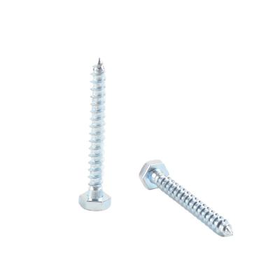 China HEX China Manufactory Carbon Steel Gr. 4.8 Hex Head Wood Lag Screw DIN571 with plastic plug for sale