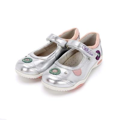 China Hot Selling New Design Breathable Kids Girls Flower Shoes Fashion Princess Slip-on PU Leather Trim Shoes For Girls Shoes for sale