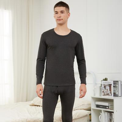 China Skin-Friendly Velvet Stretch QUICK DRY Round Neck Men's Long Sleeve Thermal Underwear Set for sale