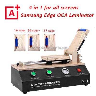 China 4 in 1 touch screen automatic curved OCA film laminating machine for S6 edge, S7 edge, S6 edge+ 440*230*230mm for sale