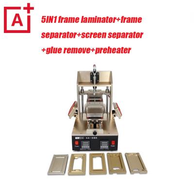 China Latest 5 in 1 LCD Screen Repair Machine Paste Remover+Preheater+LCD Separator+Frame Separator and Laminator 250*320*415*mm for sale