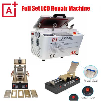 China LCD Repairing Full Set LCD Repair Machine= AK Vacuum Laminating+5 In 1 Frame Laminating+Manual OCA Laminator Machine for sale