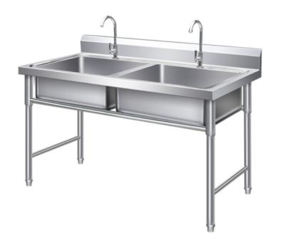 China Modern Single, Double, Three Compartment Stainless Steel Commercial Kitchen Sink for sale