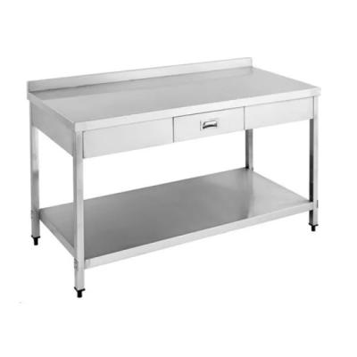 China Desgin Modern Factory Supply Direct Stainless Steel Kitchen Work Table With Drawer Work Table With Shelves Stainless Steel Work Table Cabinet for sale