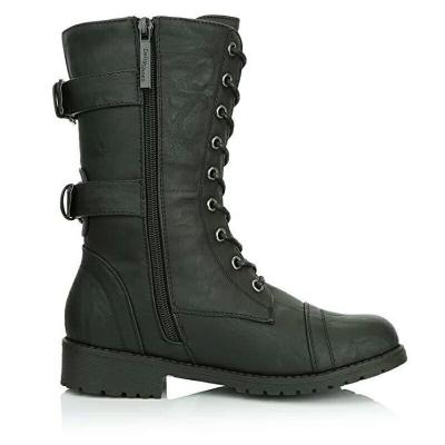 China Anti-slippery Women's Military Combat Boots Lace Up Fashion Boot Shoes for sale