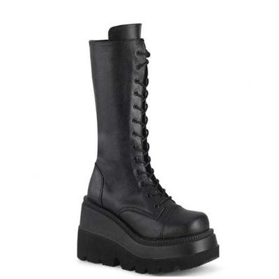 China New Style Platform Women's Autumn Large Size Thick-soled Anti-slippery Boots Leather Boots for sale