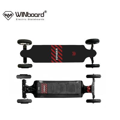 China Adult WINboard New GTM CROSS 8 Inch Inflatable Tires 36V 14AH Battery Dual Hub Motor Chase Road Electric Skateboard for sale