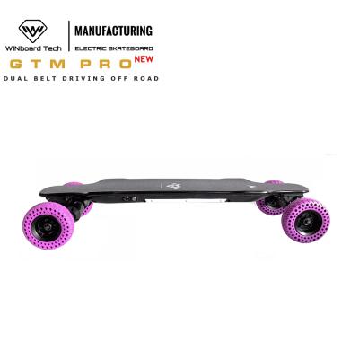 China Adult WINboard GTM PRO Big Dual Battery Capacity 9AH Belt Lightweight Motor All Terrain Off Road Electric Skateboard for sale